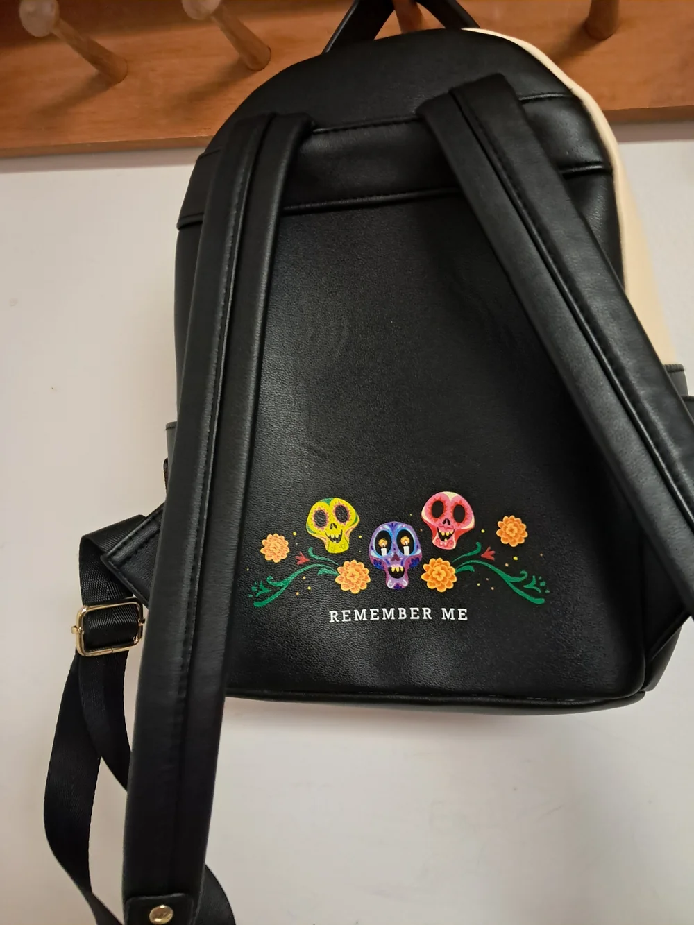 Loungefly Coco-Inspired Mini Backpack Purse in Cream, Black & Orange
